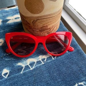 Cherry red J.Crew sunglasses